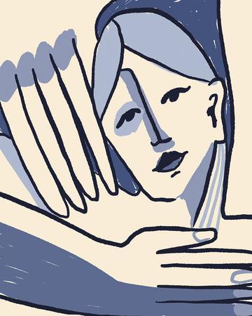 Bold Blueprint - Grace - Giclee Print, 16x20