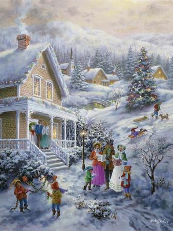 Carolers - Giclee Print, 12x16