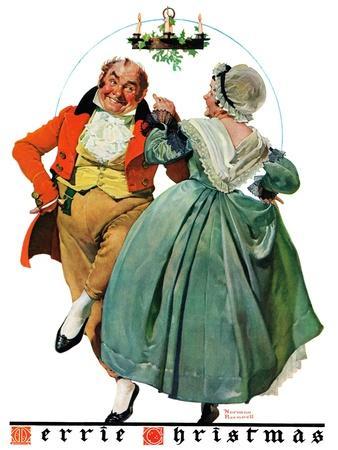 "Christmas Dance" or "Merrie Christmas", December 8,1928 - Giclee Print, 12x16