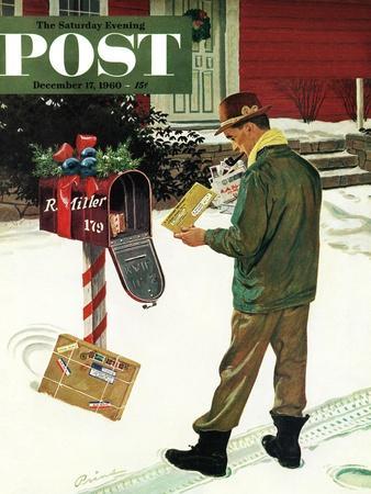 "Merry Christmas from the IRS," Saturday Evening Post Cover, December 17, 1960 - Giclee Print, 12x16