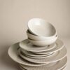 12 Piece Reactive Striped Dinner Set