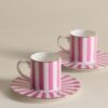 2 Pack Bone China Stripe Espresso Cup & Saucer 2 Pack Bone China Stripe Espresso Cup & Saucer