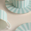 2 Pack Bone China Striped Cups & Saucers