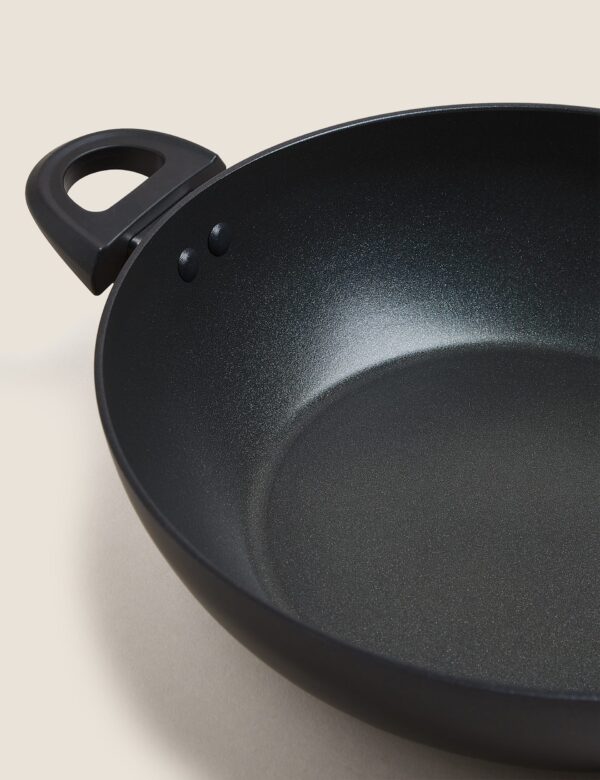 Black Aluminium 30cm Large Non-Stick Wok