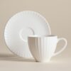 Fluted Hampton Cup & Saucer Fluted Hampton Cup & Saucer