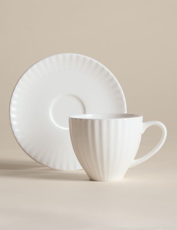 Fluted Hampton Cup & Saucer Fluted Hampton Cup & Saucer