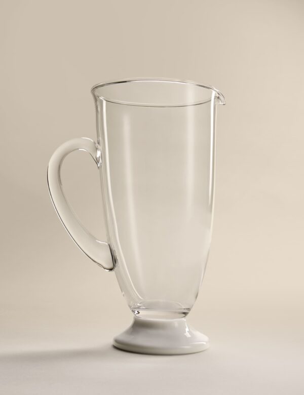 Footed Glass Jug Footed Glass Jug