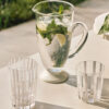 Footed Glass Jug Footed Glass Jug