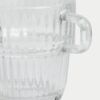 Ribbed Glass Cappuccino Cup