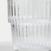 Ribbed Glass Cappuccino Cup