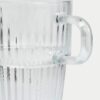 Ribbed Glass Latte Cup