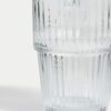 Ribbed Glass Latte Cup