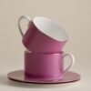Set of 2 Bone China Cups & Saucers
