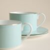 Set of 2 Bone China Cups & Saucers