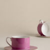 Set of 2 Bone China Cups & Saucers