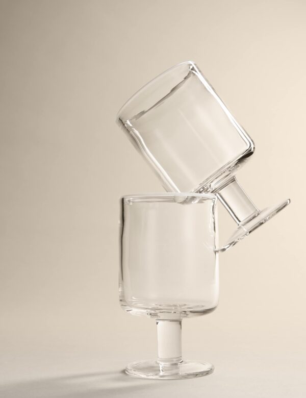 Set of 2 Contrast Rim Wine Glasses Set of 2 Contrast Rim Wine Glasses