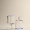 Set of 2 Contrast Rim Wine Glasses Set of 2 Contrast Rim Wine Glasses