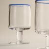 Set of 2 Contrast Rim Wine Glasses Set of 2 Contrast Rim Wine Glasses