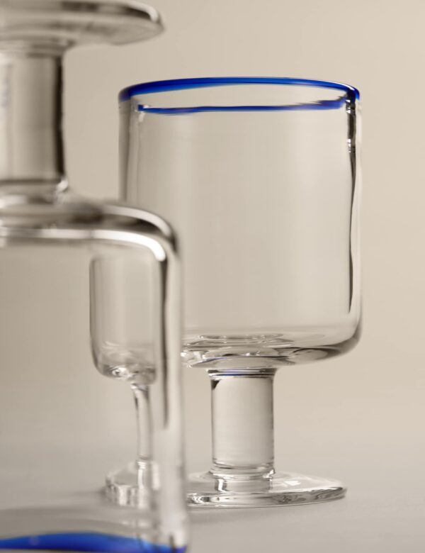 Set of 2 Contrast Rim Wine Glasses Set of 2 Contrast Rim Wine Glasses