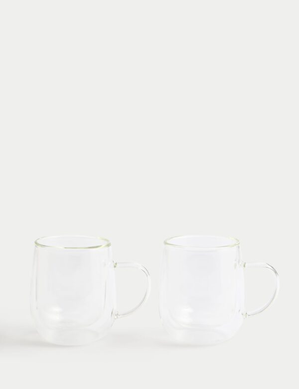 Set of 2 Double Wall Mugs