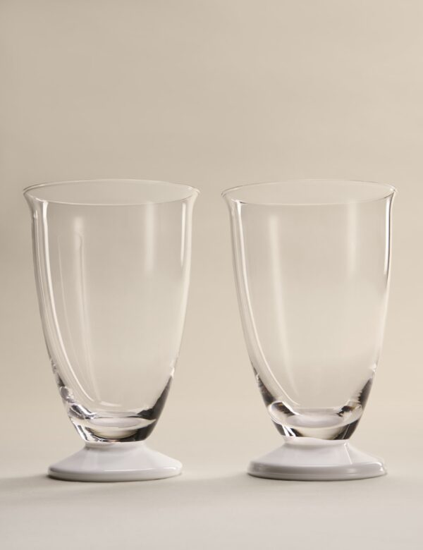 Set of 2 Footed Hi Ball Glasses Set of 2 Footed Hi Ball Glasses