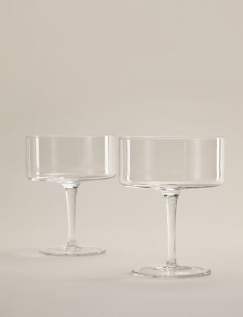 Set of 2 Straight Sided Coupe Glasses