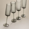 Set of 4 Celine Ribbed Champagne Flutes Set of 4 Celine Ribbed Champagne Flutes