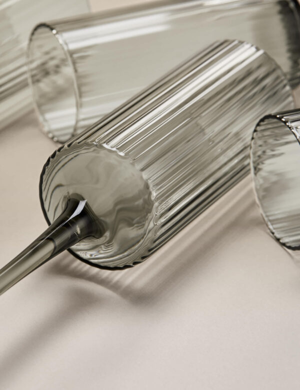 Set of 4 Celine Ribbed Champagne Flutes Set of 4 Celine Ribbed Champagne Flutes