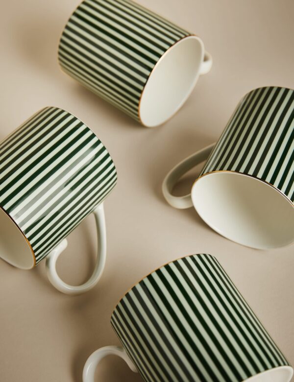 Set of 4 Hampton Stripe Mugs