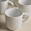 Set of 4 Ribbed Mugs