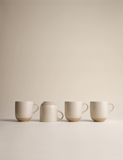 Set of 4 Speckle Ceramic Latte Mugs Set of 4 Speckle Ceramic Latte Mugs