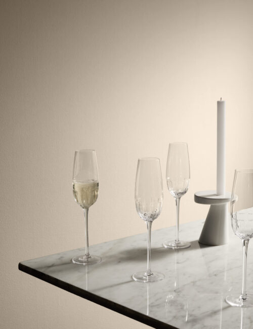 Set of 4 Textured Champagne Flutes Set of 4 Textured Champagne Flutes