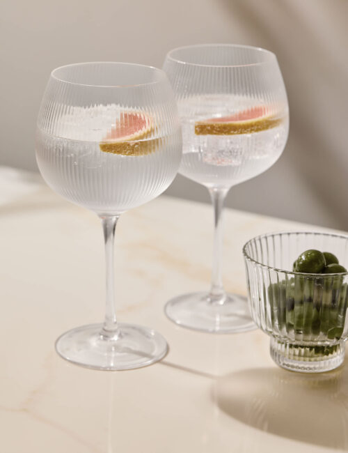 Set of 6 Maxim Optic Ribbed Gin Glasses Set of 6 Maxim Optic Ribbed Gin Glasses