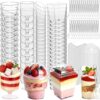 400-Pack 5 oz Dessert Cups with Lids and Spoons, Clear Plastic Parfait & Yogurt Cups, Mini Shooter Cups for Parties, Ice Cream, Pudding, Fruit |...