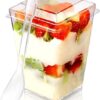 5 oz Plastic Dessert Cups With Lids and Spoons, Yogurt Parfait Appetizer Cups for Party, Mini Dessert Shooters for Pudding and Fruit 20 Pack...