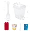 5 oz Plastic Dessert Cups With Lids and Spoons, Yogurt Parfait Appetizer Cups for Party, Mini Dessert Shooters for Pudding and Fruit 20 Pack...