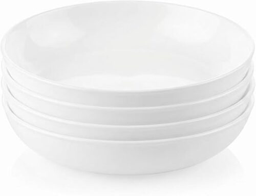 Corelle 4-Pc Versa Bowls for Pasta Salad and More, Service for 4, Durable and Eco-Friendly 30-Oz, Compact Stack Bowl Set, Microwave and Dishwasher...