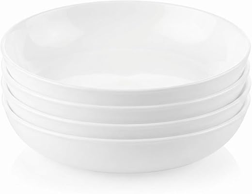 Corelle 4-Pc Versa Bowls for Pasta Salad and More, Service for 4, Durable and Eco-Friendly 30-Oz, Compact Stack Bowl Set, Microwave and Dishwasher...