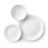 Corelle Vitrelle 18-Piece Service for 6 Dinnerware Set Triple Layer Glass and Chip Resistant, Lightweight Round Plates and Bowls Set, Winter Frost...