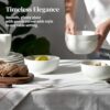 DOWAN 22 OZ White Ceramic Bowls Set of 4 - Perfect for Soup Bowls for Kitchen, Cereal Bowl, Ramen Bowl, Microwave Safe for Oatmeal, Fruit,Salad and...