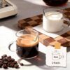 DWTS DANWEITESI Espresso Cups Set of 2: Espresso Machine Accessories - Espresso Shot Cups for Home Baristas - Essential Coffee Bar Accessories -...