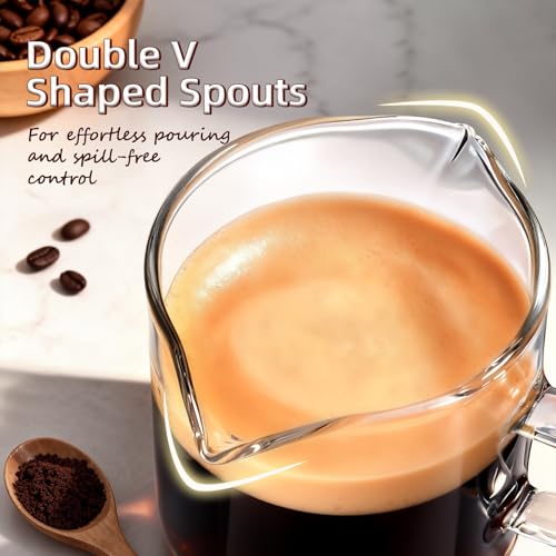 DWTS DANWEITESI Espresso Cups Set of 2: Espresso Machine Accessories - Espresso Shot Cups for Home Baristas - Essential Coffee Bar Accessories -...