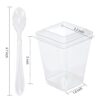 EASERCY 5 oz Plastic Dessert Cups with Lids and Spoons 150 Pcs Serves 50, Yogurt Parfait Appetizer Cup for Party, Dessert Shooter Cups for Pudding...
