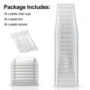 EASERCY 5 oz Plastic Dessert Cups with Lids and Spoons 150 Pcs Serves 50, Yogurt Parfait Appetizer Cup for Party, Dessert Shooter Cups for Pudding...