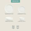 Gibson Home Oslo Dinnerware Set for 4, 16-Piece White Porcelain Plates and Bowls — Ceramic Dish Set | Microwave & Dishwasher Safe