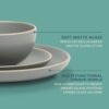 Gibson Home Rockaway 12-Piece Stoneware Dinnerware Set, Matte Finish, Service for 4, Modern Ceramic Plates and Bowls, Microwave & Dishwasher Safe –...