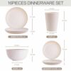 Rubtlamp Wheat Straw Dinnerware Sets, 16PCS Plastic Dinnerware Set for 4, Wheat Straw Plates and Bowls Sets, Unbreakable Dinnerware Plastic... Rubtlamp Wheat Straw Dinnerware Sets, 16PCS Plastic Dinnerware Set for 4, Wheat Straw Plates and Bowls Sets, Unbreakable Dinnerware Plastic...