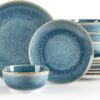 Sweejar Dinnerware Sets Service for 4, 12 pcs Porcelain Plates and Bowls for Kitchen, Housewaring Gift, Chip and Scratch Resistant Dish Set,...