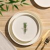 TheTerra Ceramic Dinnerware Sets for 4, 12 Pieces Porcelain Lightweight Plates and Bowls Sets, Scratch Resistant Dish Set, Oven & Microwave &...
