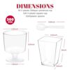 UrbanRoots 300 Pack Clear Plastic Dessert Cups(5 oz),Disposable Parfait Cups For Pudding, Fruit and Ice Cream,Mini Shooter Cups With Spoons For...